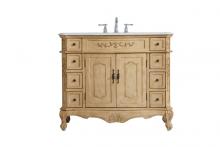 Elegant VF10142AB - 42 inch Single Bathroom Vanity in Light Antique Beige