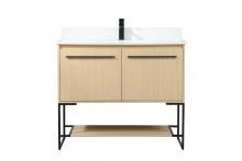 Elegant VF42540MMP-BS - 40 inch Single bathroom vanity in maple with backsplash