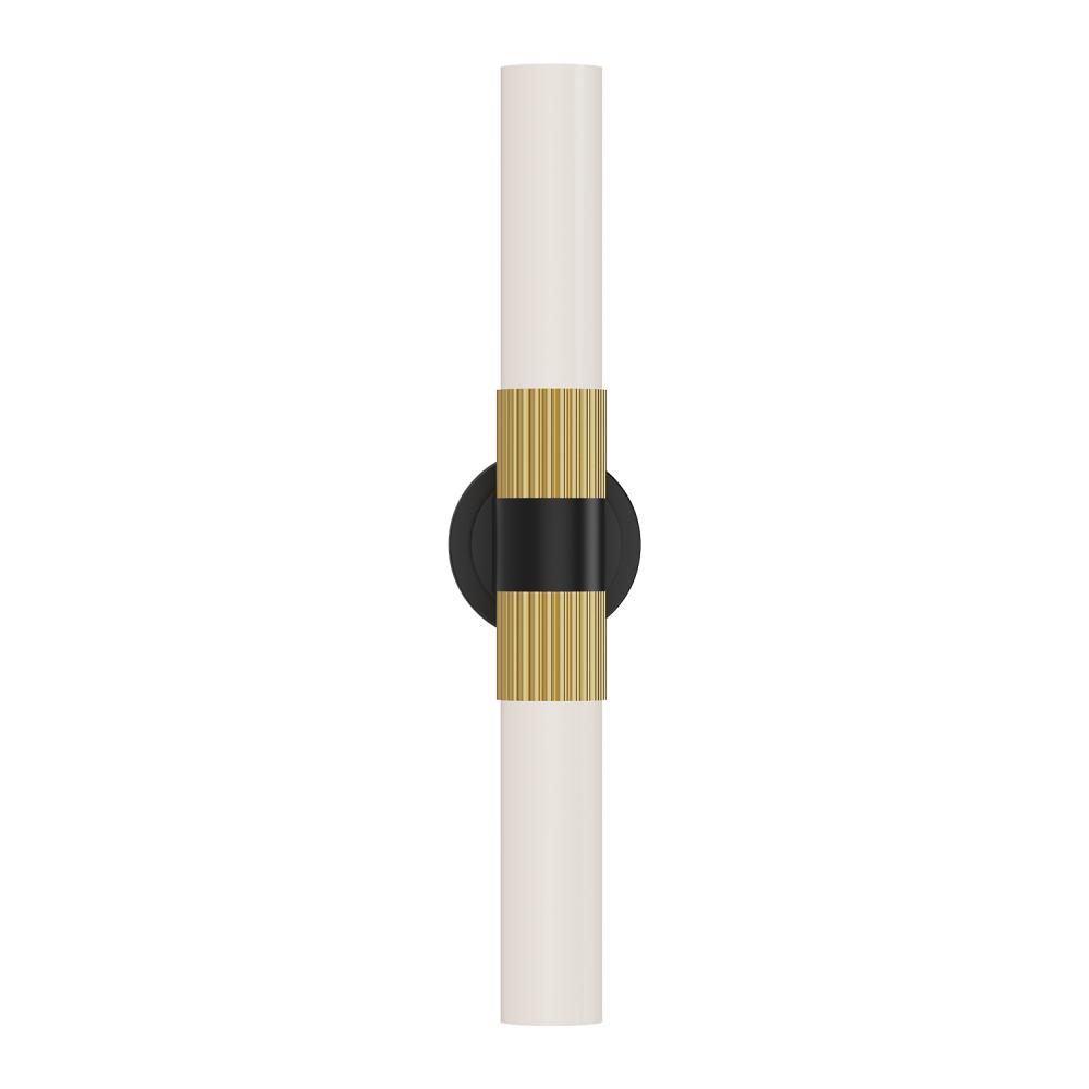 Rue 22-in Matte Black/Brushed Gold 2 Lights Vanity