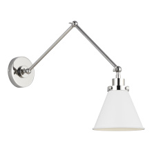Visual Comfort & Co. Studio Collection CW1151MWTPN - Wellfleet Double Arm Cone Task Sconce
