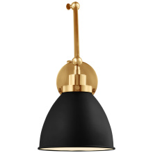 Visual Comfort & Co. Studio Collection CW1161MBKBBS - Wellfleet Double Arm Dome Task Sconce