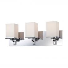 ELK Home BV2083-10-15 - Ramp 3 Light Vanity In Chrome And White Opal Gla